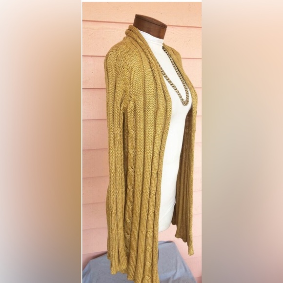 INC International Concepts Sweaters - I.N.C. Gold Cable Knit Cardigan Sweater Plus SZ 2X